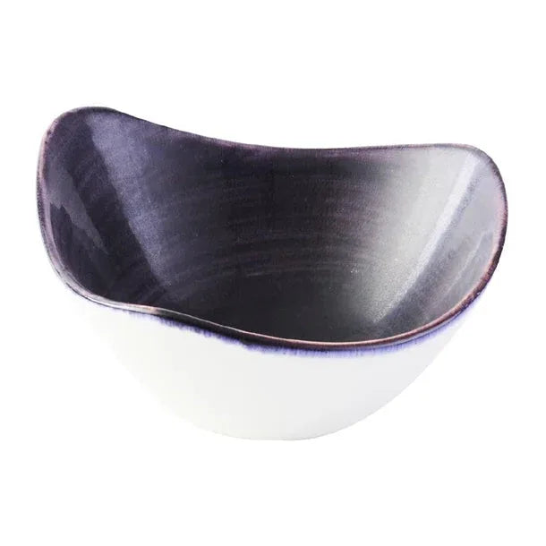 DX068 Churchill Stonecast Patina Deep Purple Triangle Bowls (Pack of 12) - JD Catering Equipment Solutions Ltd