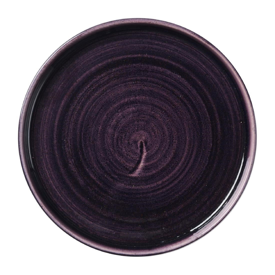 DX070 Churchill Stonecast Patina Deep Purple Walled Plates (Pack of 6) JD Catering Equipment Solutions Ltd