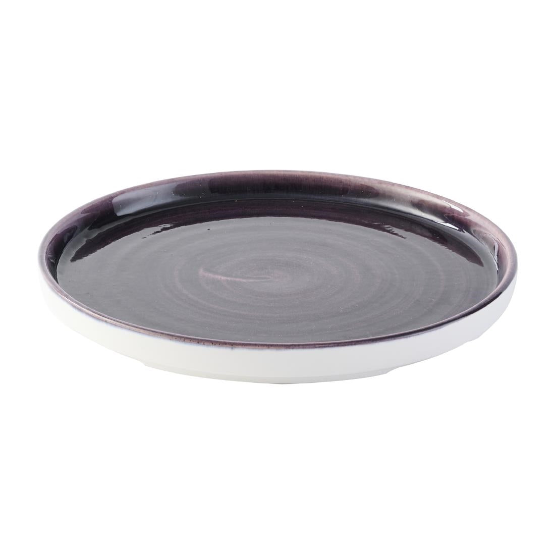 DX070 Churchill Stonecast Patina Deep Purple Walled Plates (Pack of 6) JD Catering Equipment Solutions Ltd