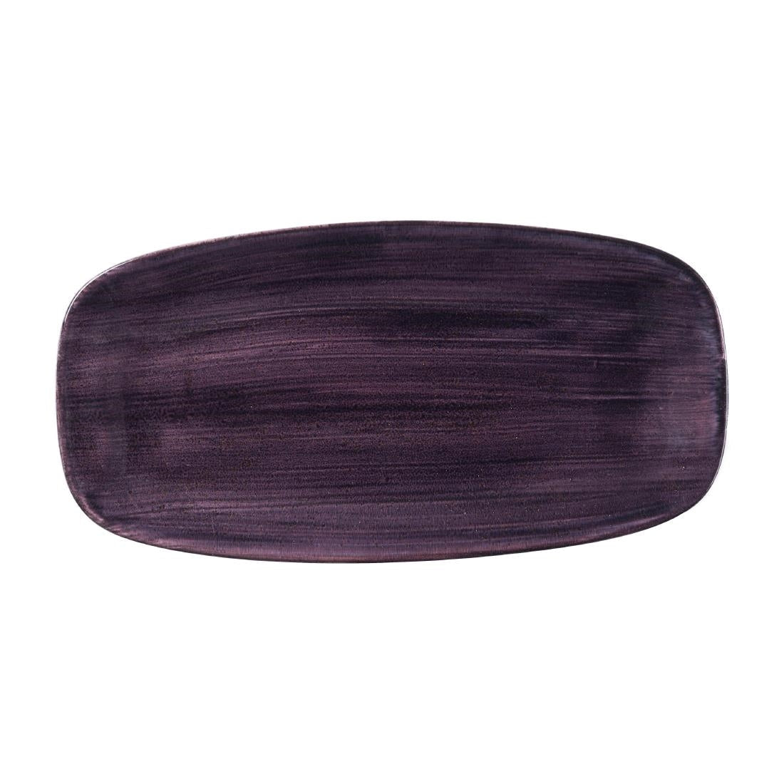 DX071 Churchill Stonecast Patina Deep Purple Chefs Oblong Plates No.3 (Pack of 12) JD Catering Equipment Solutions Ltd