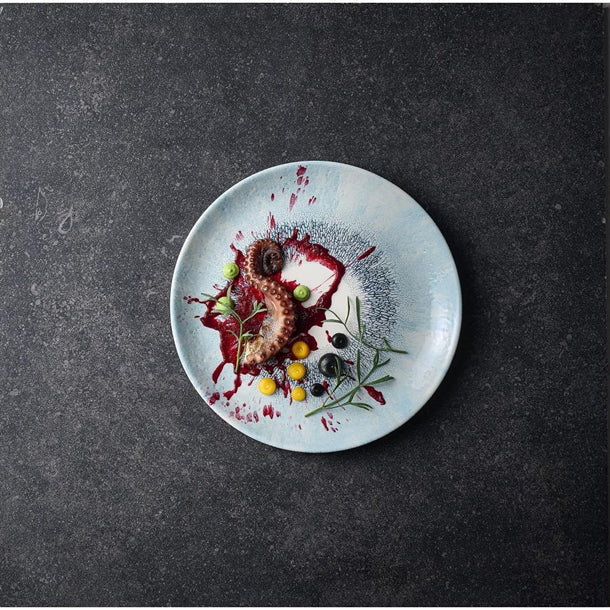 DX076 Churchill Studio Prints Fusion Blue Coupe Plates (Pack of 12) JD Catering Equipment Solutions Ltd