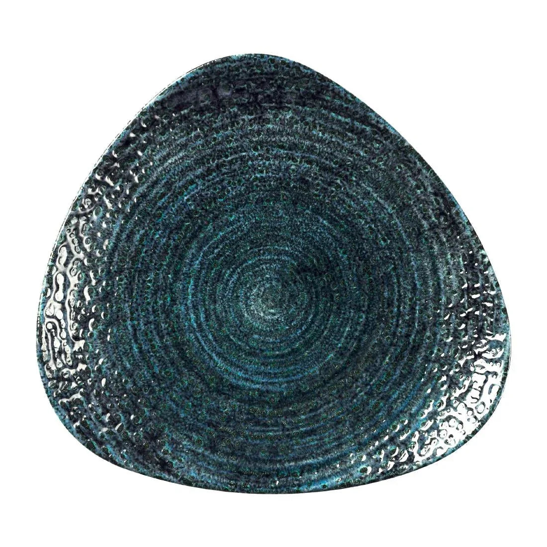 DX089 Churchill Homespun Chroma Blue Triangle Plates 265mm (Pack of 12) - JD Catering Equipment Solutions Ltd