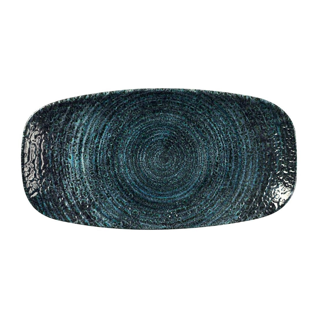 DX095 Churchill Homespun Chroma Blue Chefs Oblong Plates 269mm (Pack of 12) JD Catering Equipment Solutions Ltd