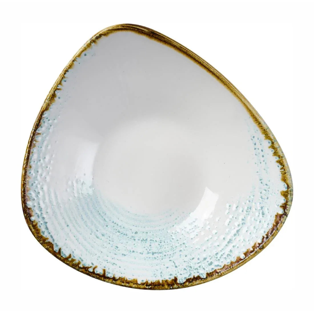 DX100 Churchill Homespun Accents Aquamarine Triangle Bowls (Pack of 12) - JD Catering Equipment Solutions Ltd