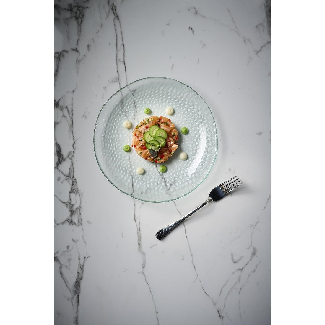 DX132 Churchill Isla Glass Clear Organic Glass Round Plates (Pack of 6) JD Catering Equipment Solutions Ltd