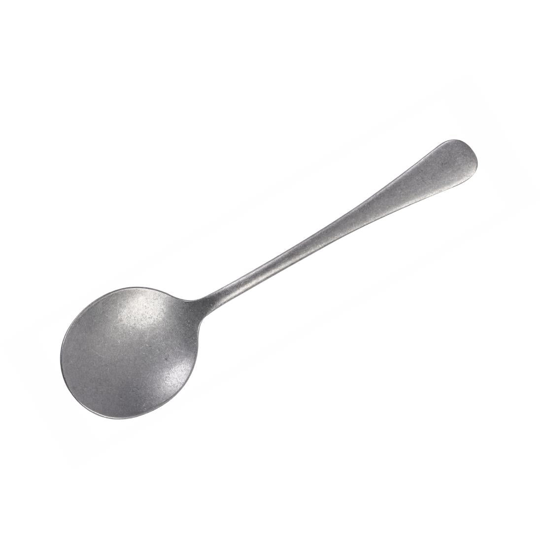 DX144 Churchill Tanner Vintage Stainless Steel Soup Spoons (Pack of 12) JD Catering Equipment Solutions Ltd