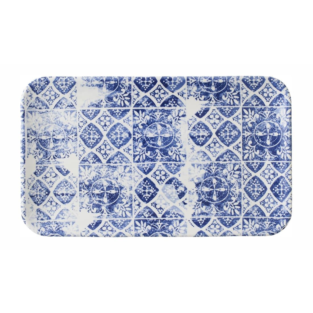DX153 Churchill The Makers Collection Organic Rectangular Platters Porto Blue (Pack of 6) JD Catering Equipment Solutions Ltd