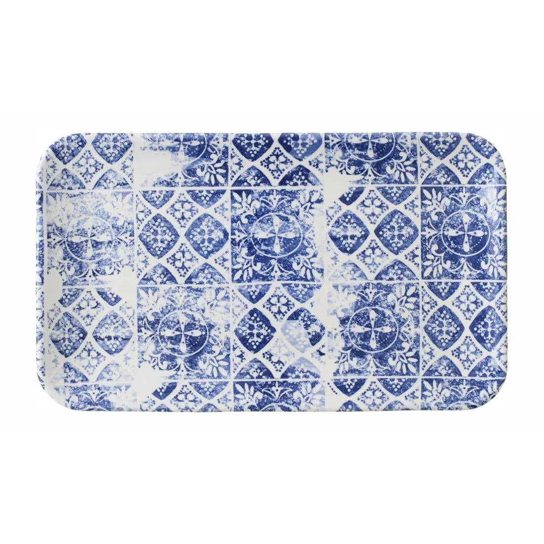 DX153 Churchill The Makers Collection Organic Rectangular Platters Porto Blue (Pack of 6) - JD Catering Equipment Solutions Ltd