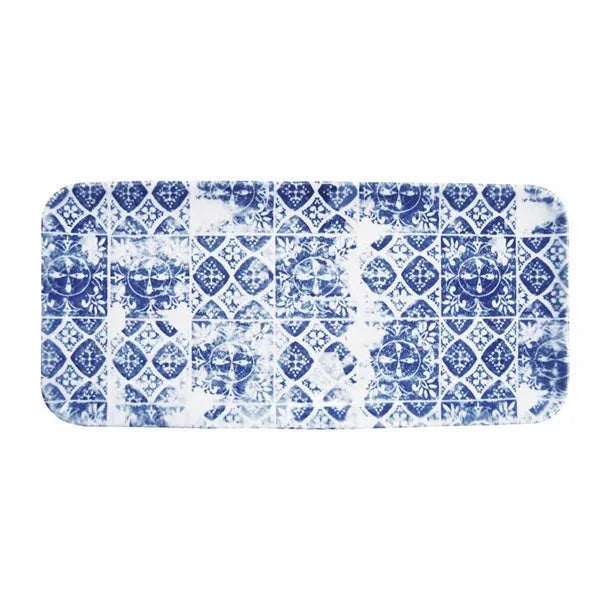 DX154 Churchill The Makers Collection Organic Rectangular Platters Porto Blue (Pack of 12) - JD Catering Equipment Solutions Ltd