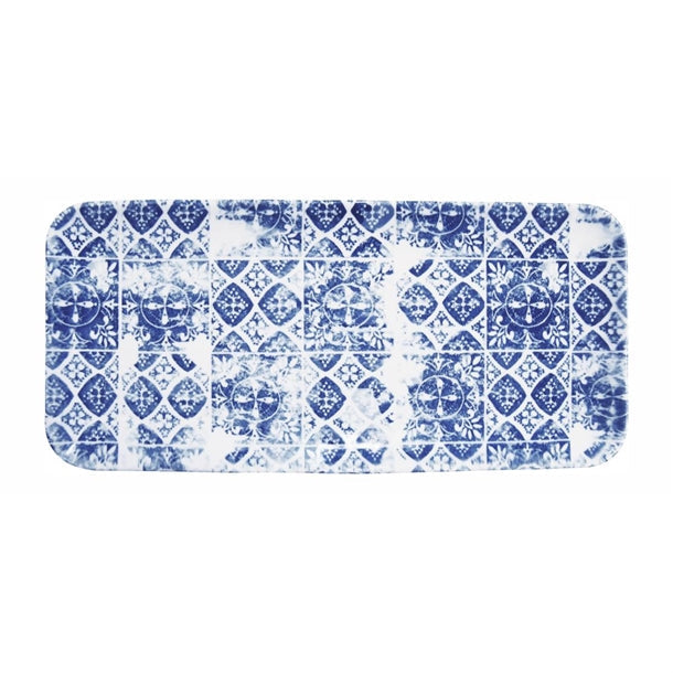 DX154 Churchill The Makers Collection Organic Rectangular Platters Porto Blue (Pack of 12) JD Catering Equipment Solutions Ltd