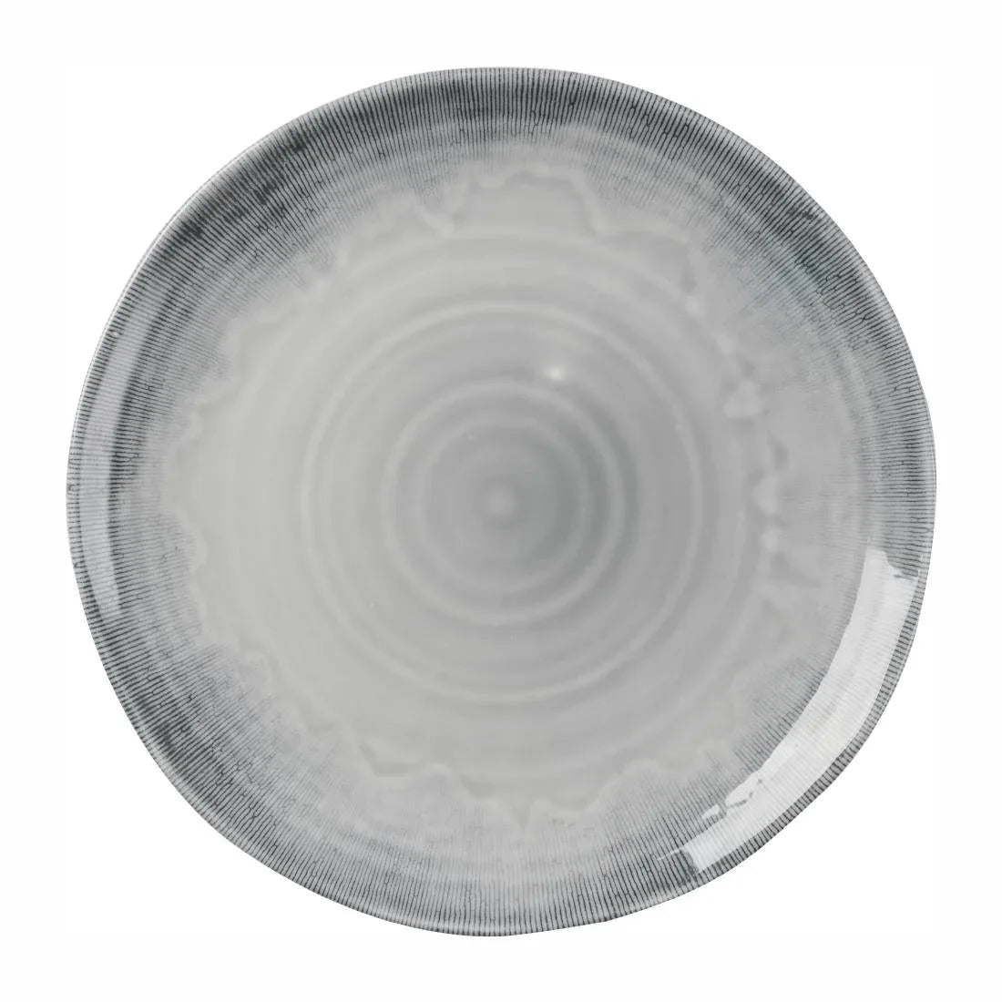 DX156 Churchill Harvest Flux Organic Coupe Plates Grey (Pack of 12) - JD Catering Equipment Solutions Ltd