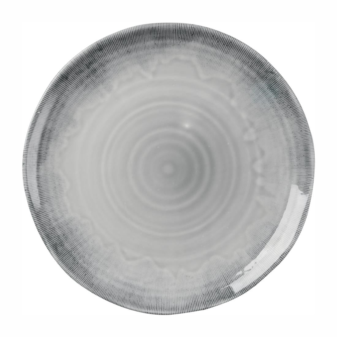 DX156 Churchill Harvest Flux Organic Coupe Plates Grey (Pack of 12) JD Catering Equipment Solutions Ltd