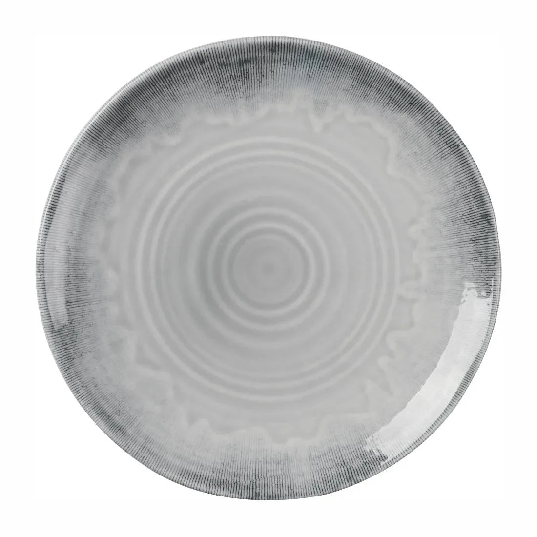 DX157 Churchill Harvest Flux Organic Coupe Plates Grey (Pack of 12) - JD Catering Equipment Solutions Ltd