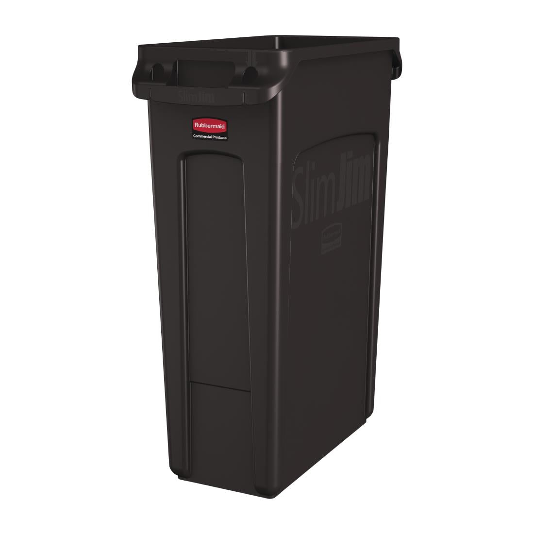 DY110 Rubbermaid Slim Jim Container With Venting Channels Brown 87Ltr JD Catering Equipment Solutions Ltd