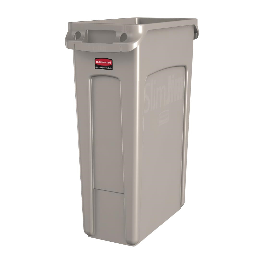DY111 Rubbermaid Slim Jim Container With Venting Channels Beige 87Ltr JD Catering Equipment Solutions Ltd