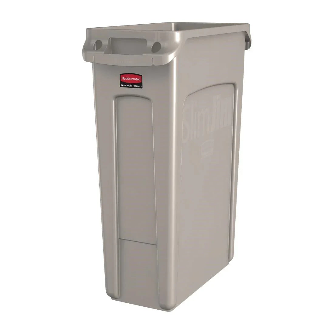 DY111 Rubbermaid Slim Jim Container With Venting Channels Beige 87Ltr - JD Catering Equipment Solutions Ltd