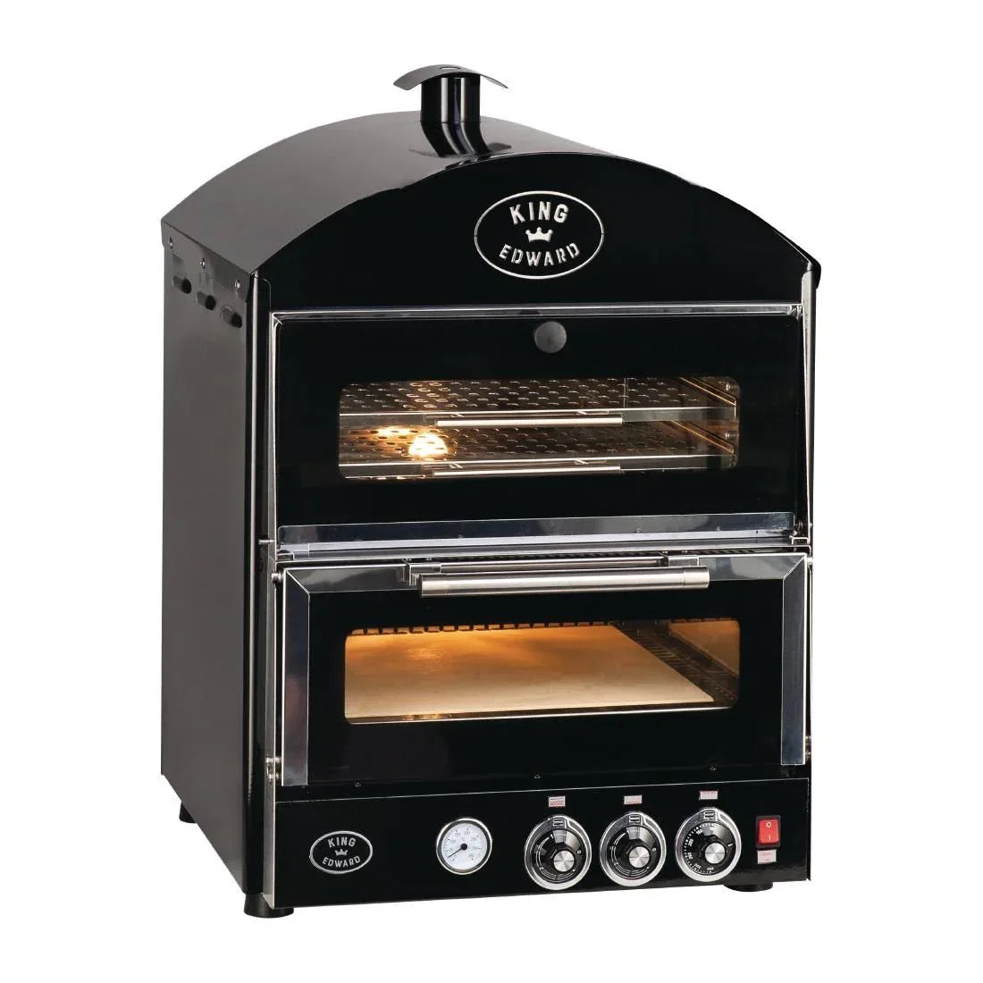 DY471 King Edward Pizza King Oven and Warmer PK1W/BLK - JD Catering Equipment Solutions Ltd