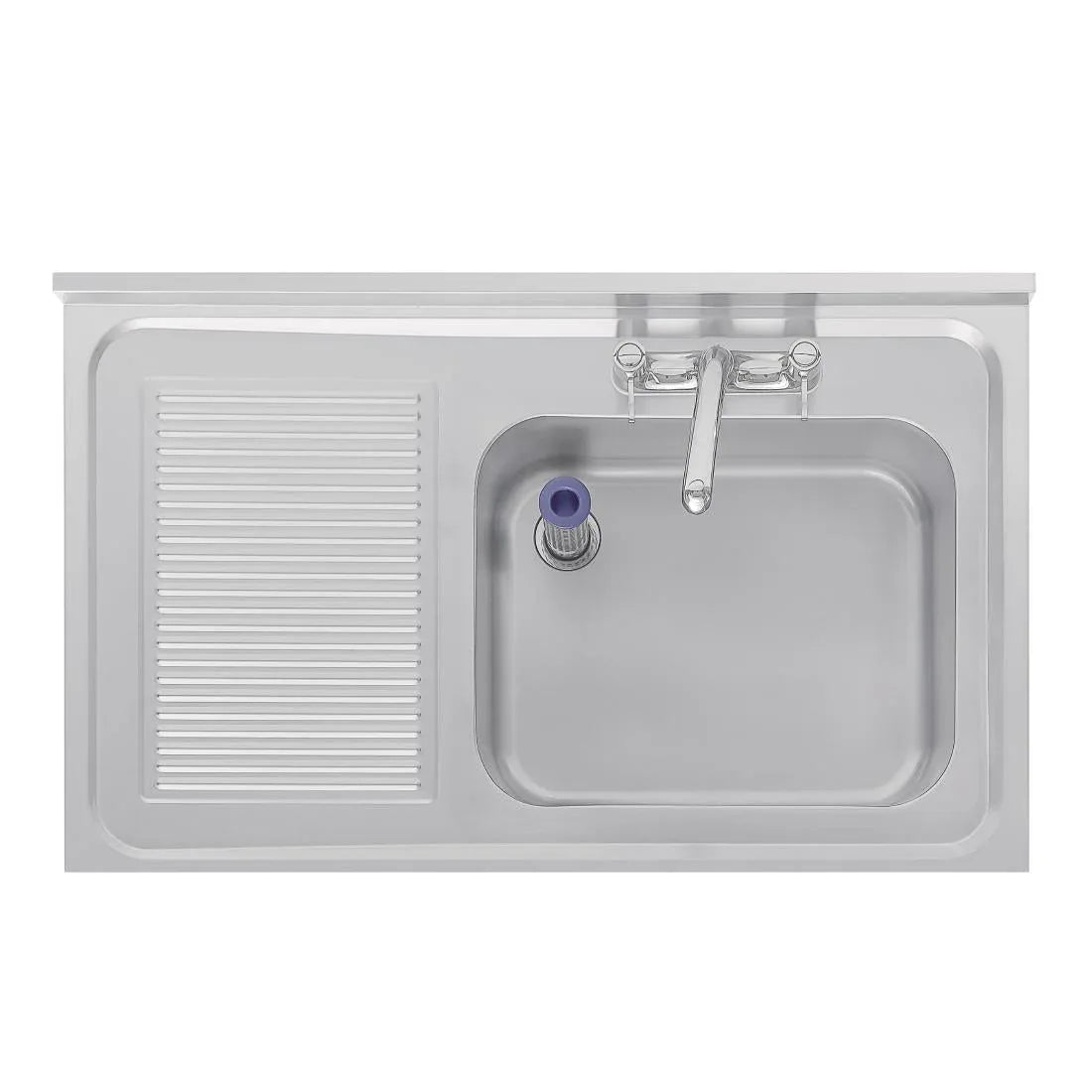 DY821 Vogue Single Sink Left Hand Drainer 1000mm - JD Catering Equipment Solutions Ltd
