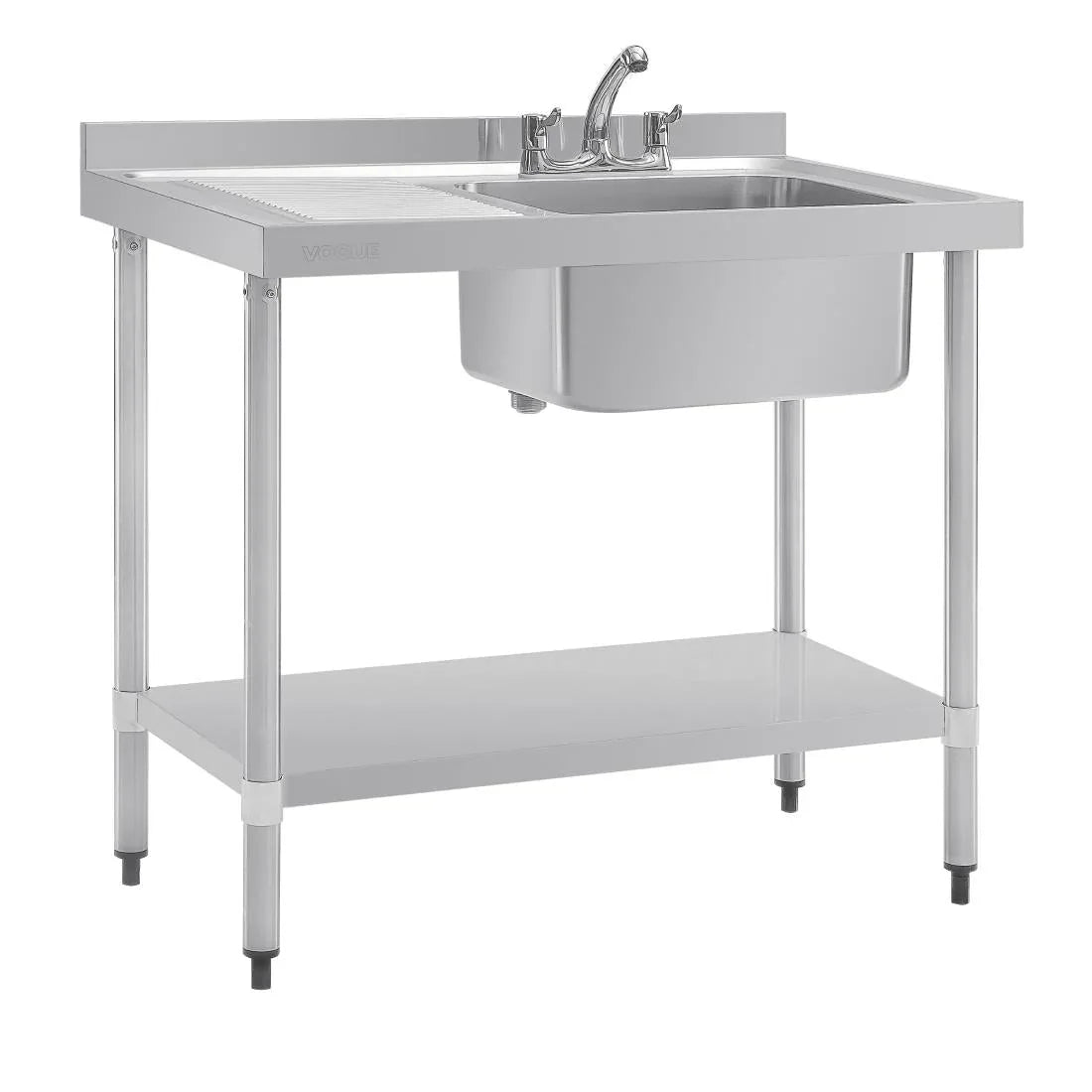 DY821 Vogue Single Sink Left Hand Drainer 1000mm - JD Catering Equipment Solutions Ltd