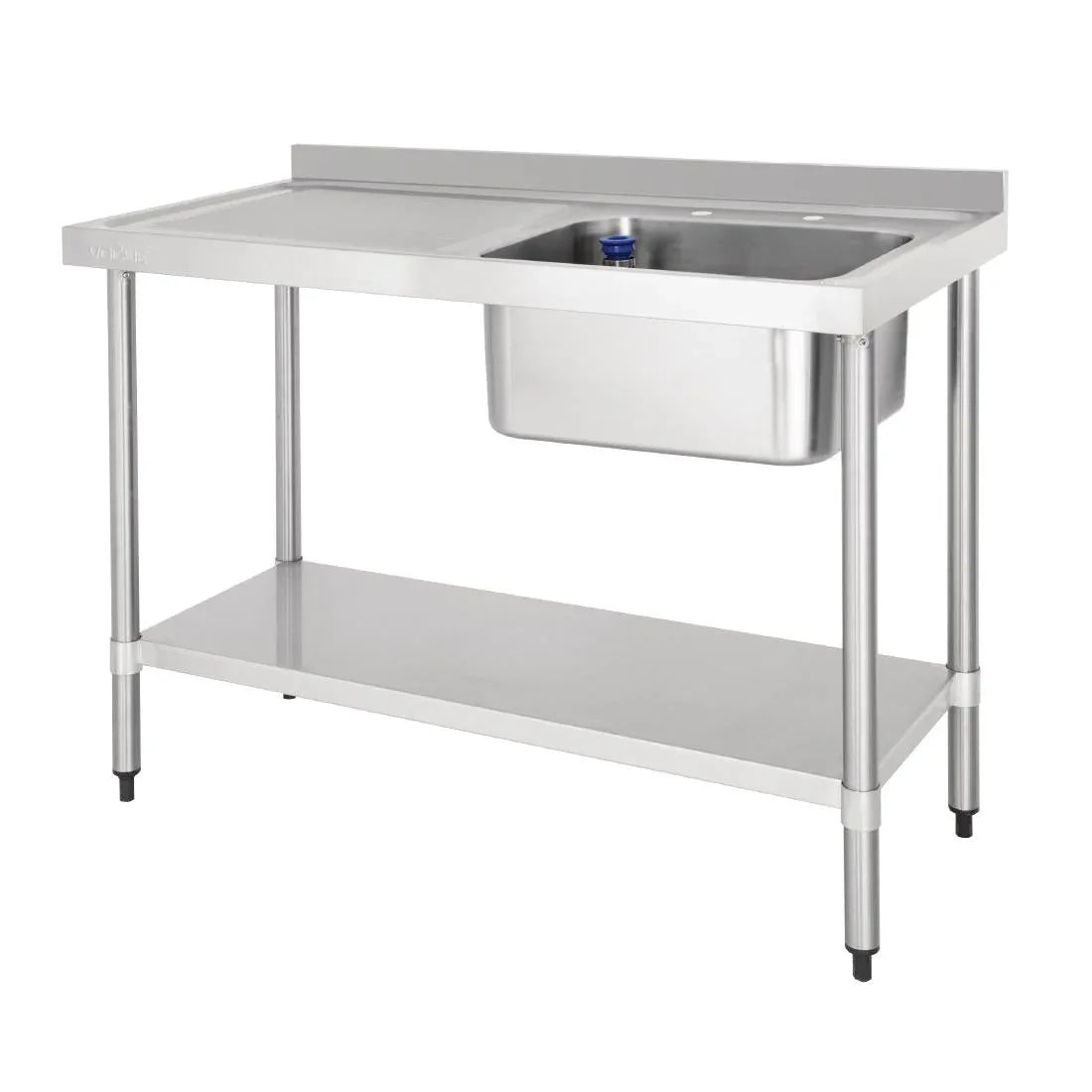 DY822 Vogue Single Sink Left Hand Drainer 1200mm - JD Catering Equipment Solutions Ltd