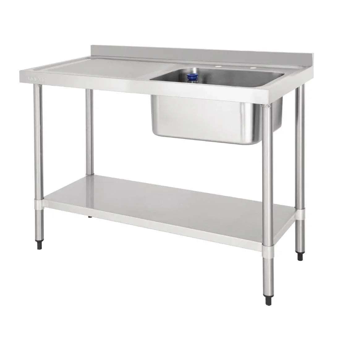 DY822 Vogue Single Sink Left Hand Drainer 1200mm - JD Catering Equipment Solutions Ltd