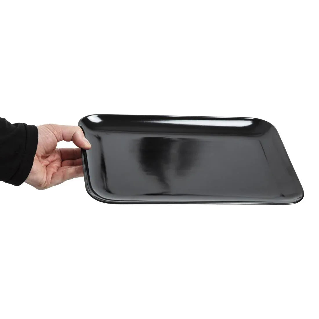 Dalebrook Melamine Large Rectangular Platter Black 330mm - JD Catering Equipment Solutions Ltd