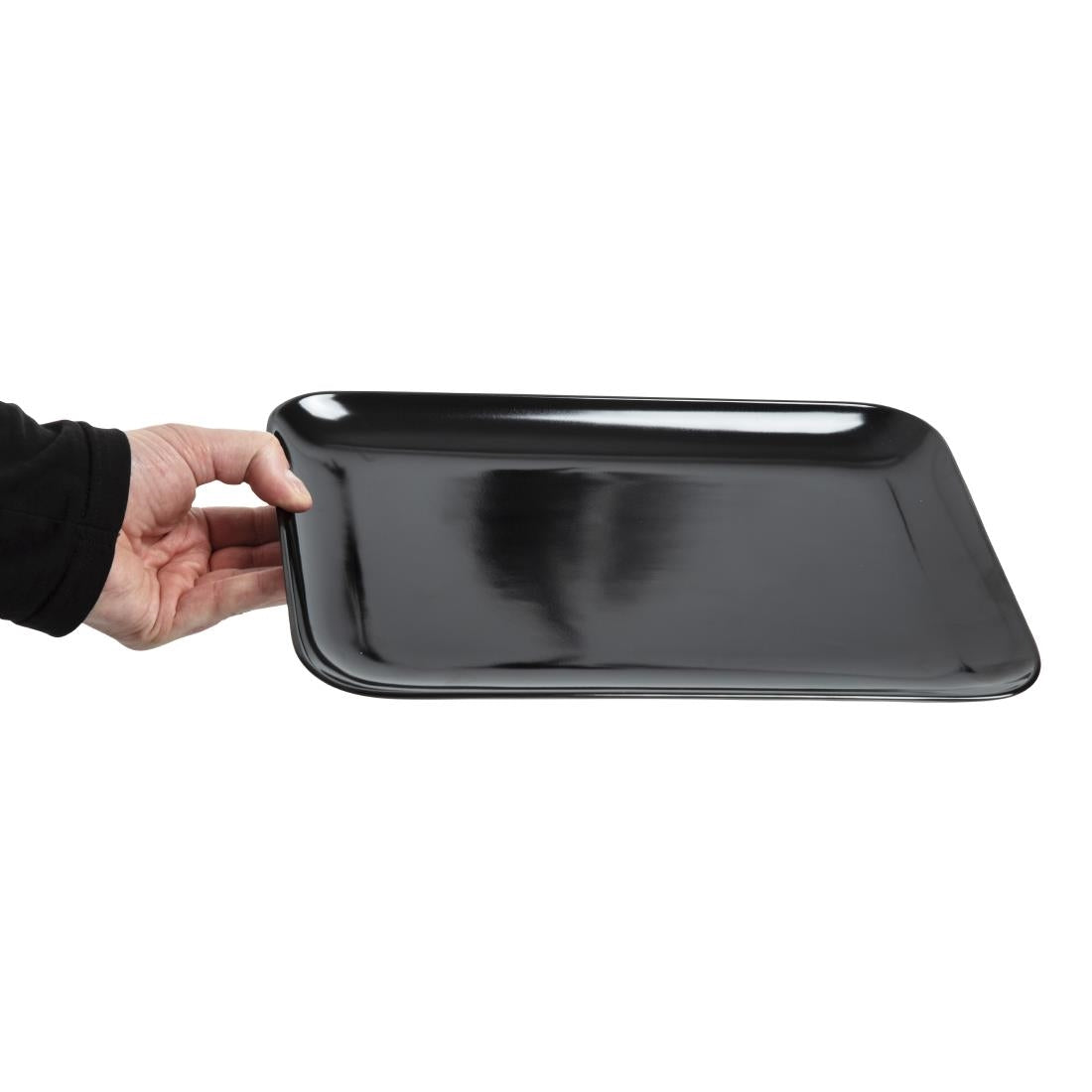 Dalebrook Melamine Large Rectangular Platter Black 330mm JD Catering Equipment Solutions Ltd