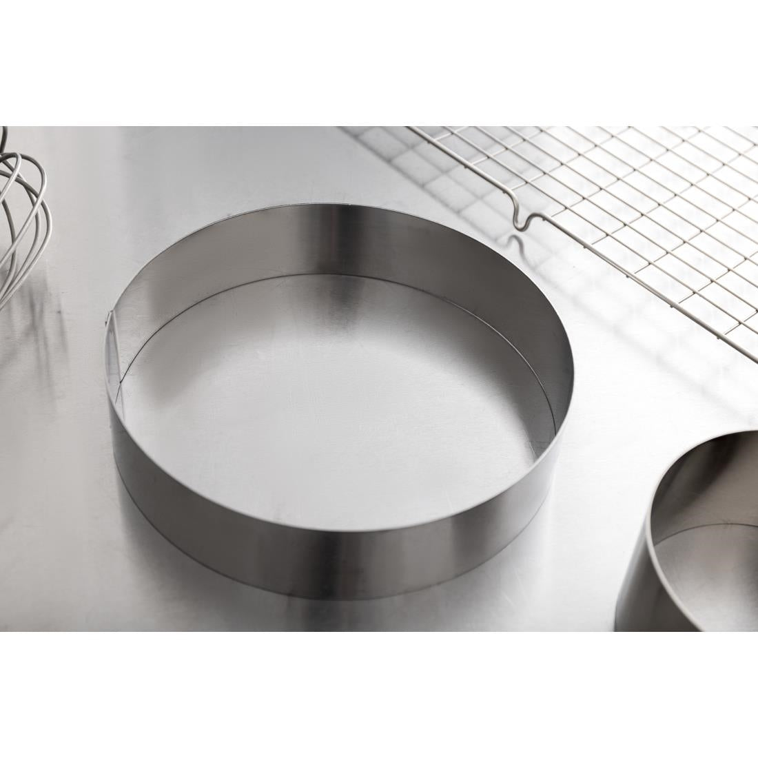 De Buyer Stainless Steel Mousse Ring 200 x 45mm JD Catering Equipment Solutions Ltd