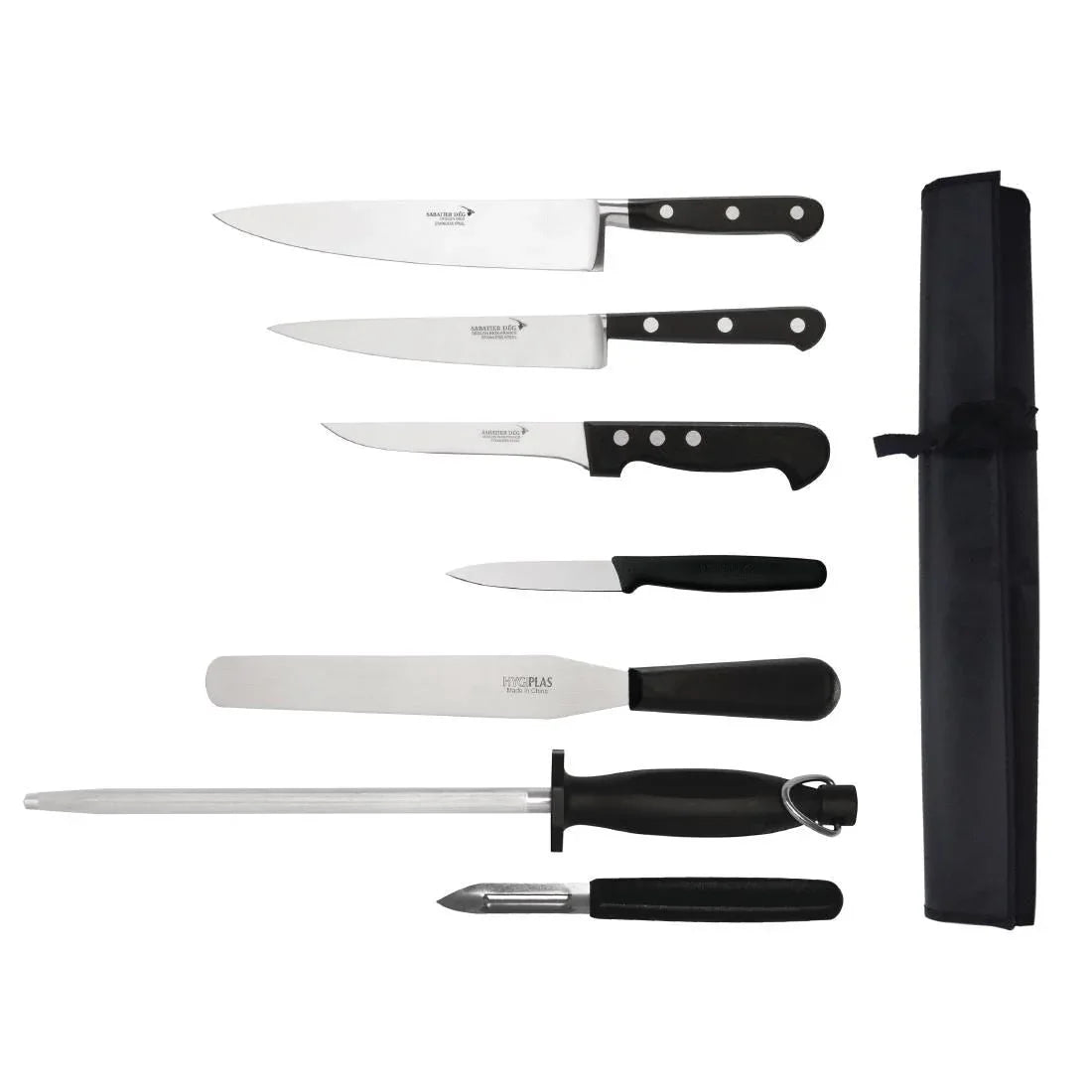 S461 Deglon Sabatier 7 Piece Knife Set and Wallet - JD Catering Equipment Solutions Ltd
