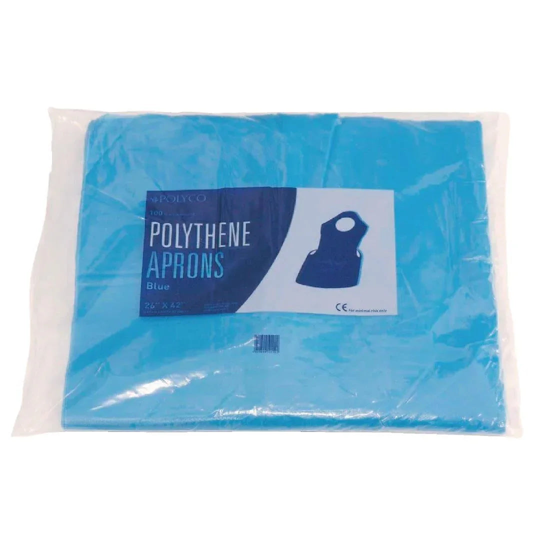 A305 Disposable Polythene Bib Aprons 14.5 Micron (Pack of 100) - JD Catering Equipment Solutions Ltd