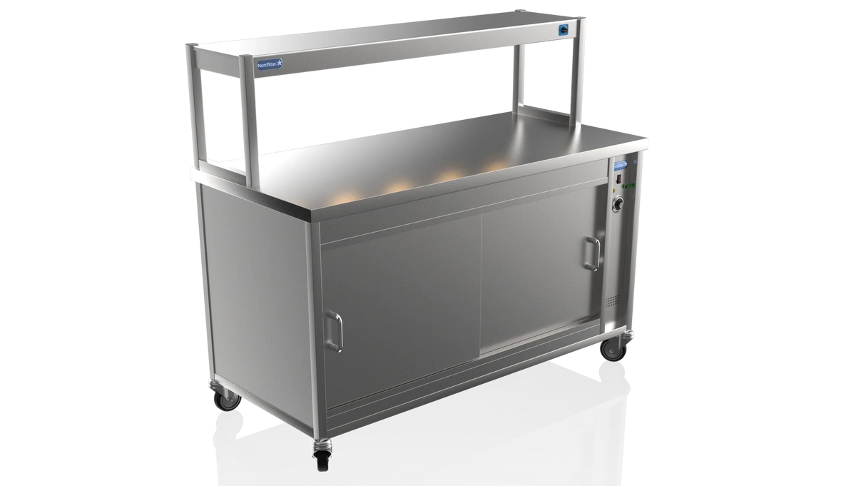Nordstar Single Tier Gantry Hot Cupboard Combo – 1500mm