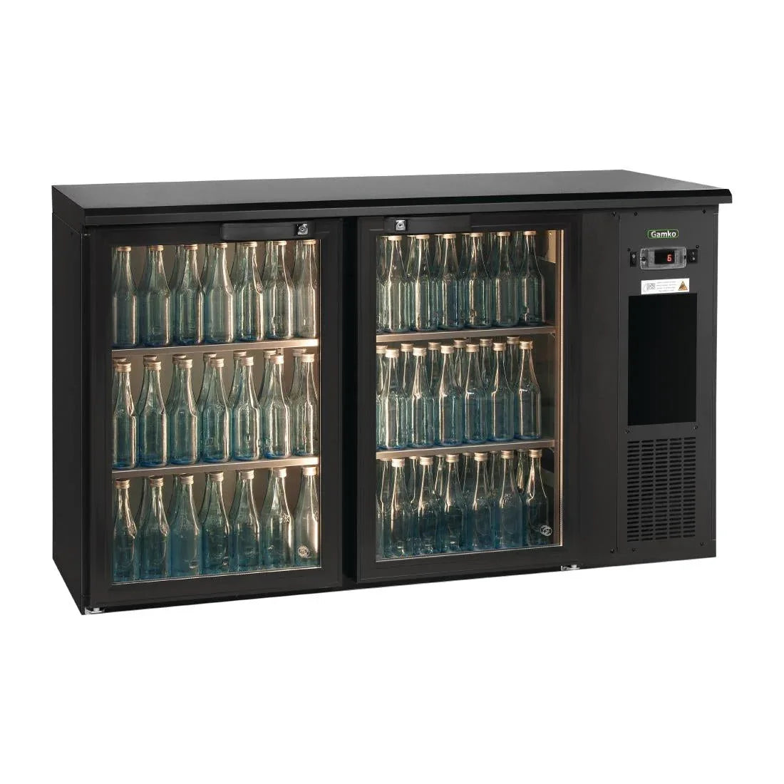 FD022 E3 2 x glass door undercounter bottle cooler - JD Catering Equipment Solutions Ltd