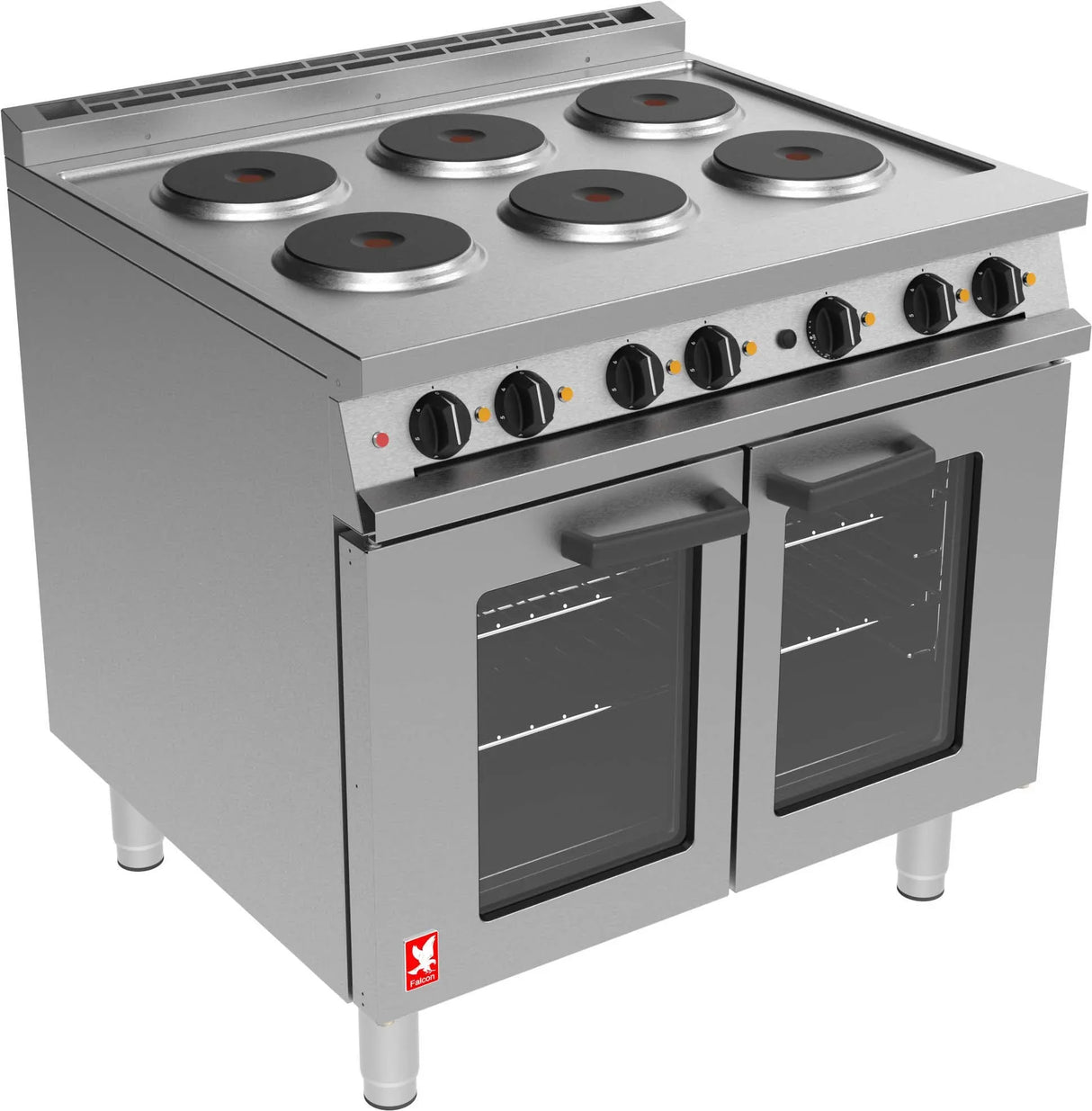 Falcon Dominator Plus 6 Hotplate Oven Range with Fan Assisted Oven E3101POTC-6HP - JD Catering Equipment Solutions Ltd