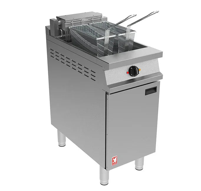 Falcon Dominator Single Tank Twin Basket Free Standing Electric Filtration Fryer E3840F - JD Catering Equipment Solutions Ltd