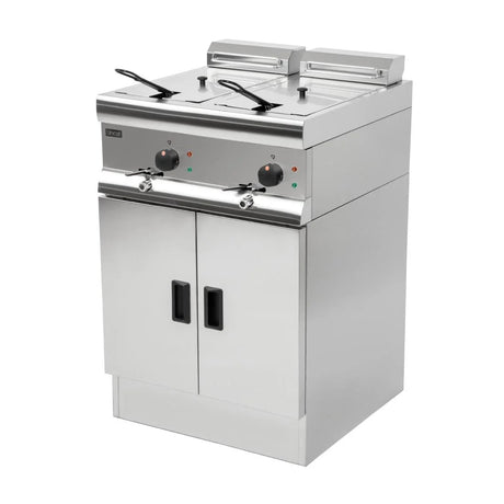 E439 Lincat Silverlink 600 Twin Tank Twin Basket Free Standing Electric Fryer J18 JD Catering Equipment Solutions Ltd