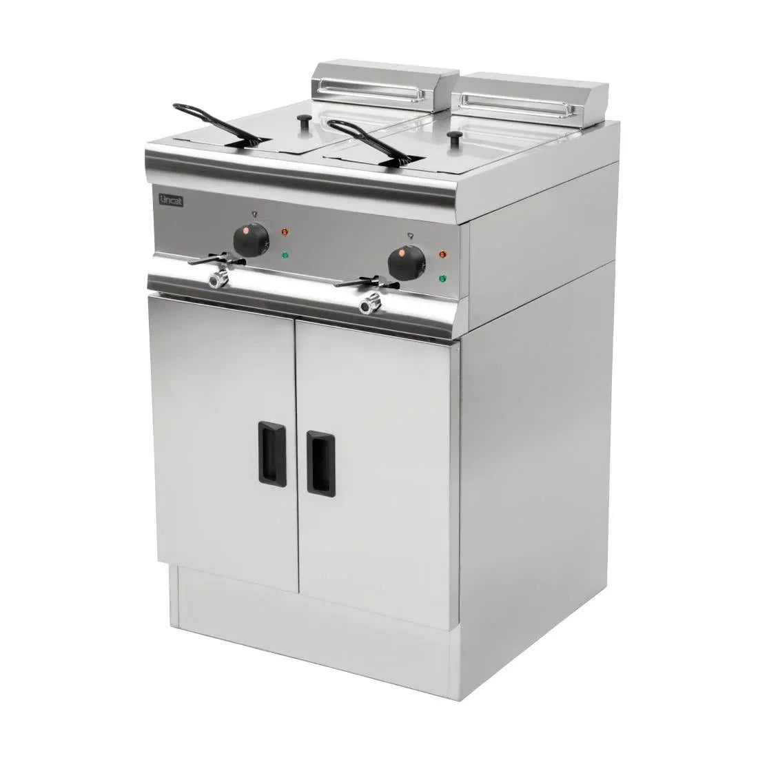 E439 Lincat Silverlink 600 Twin Tank Twin Basket Free Standing Electric Fryer J18 - JD Catering Equipment Solutions Ltd