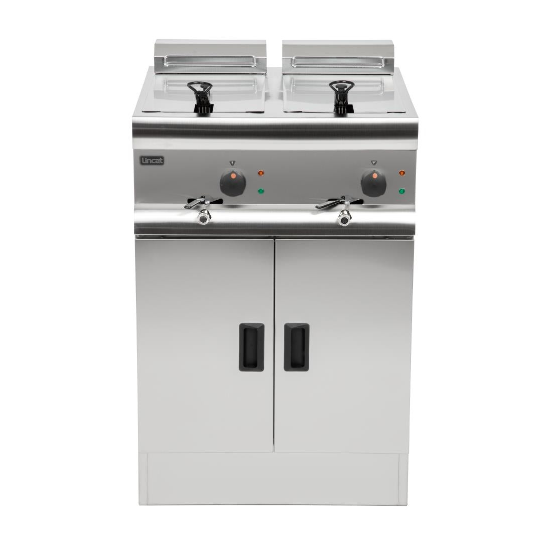 E439 Lincat Silverlink 600 Twin Tank Twin Basket Free Standing Electric Fryer J18 JD Catering Equipment Solutions Ltd