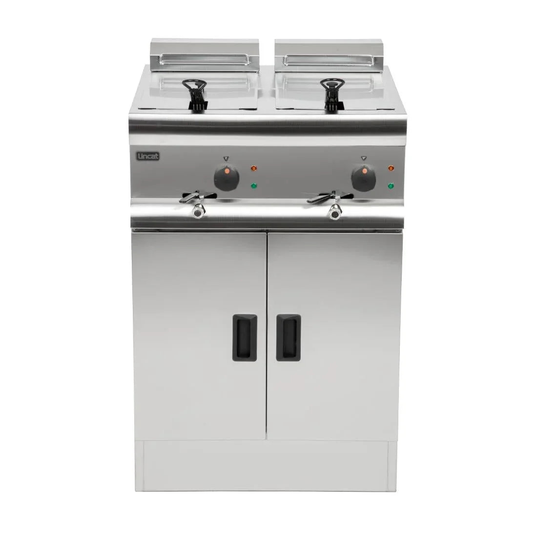 E439 Lincat Silverlink 600 Twin Tank Twin Basket Free Standing Electric Fryer J18 - JD Catering Equipment Solutions Ltd