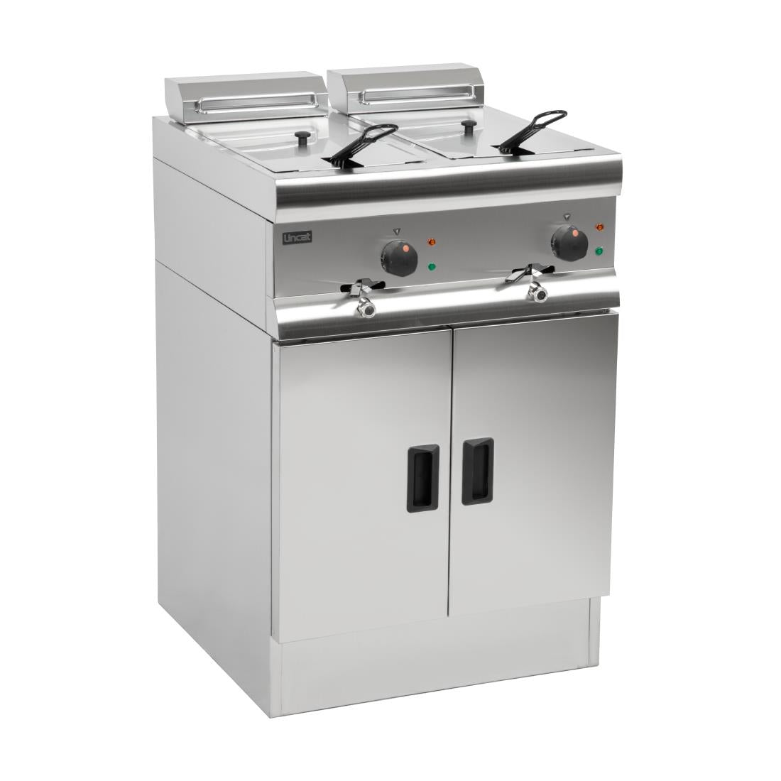 E439 Lincat Silverlink 600 Twin Tank Twin Basket Free Standing Electric Fryer J18 JD Catering Equipment Solutions Ltd