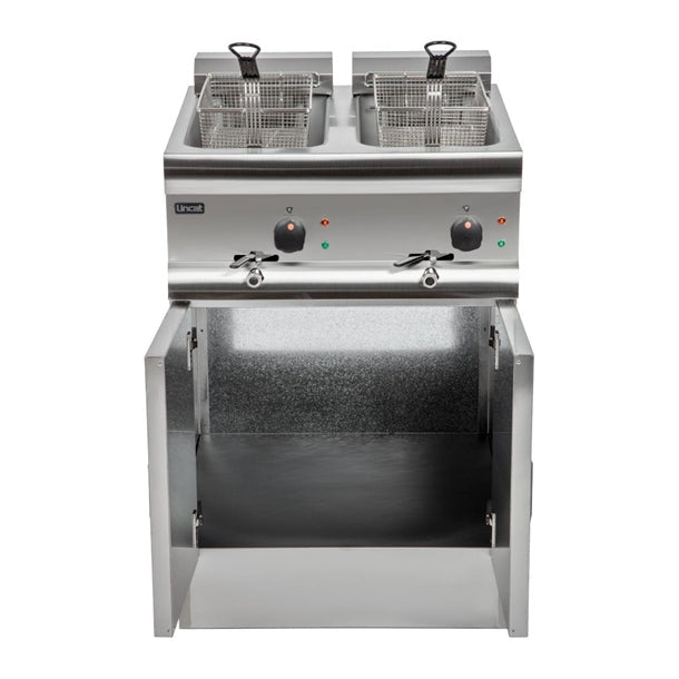 E439 Lincat Silverlink 600 Twin Tank Twin Basket Free Standing Electric Fryer J18 JD Catering Equipment Solutions Ltd