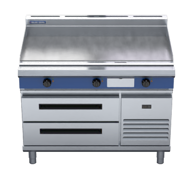 Blue Seal Evolution Series EP518-RB - 1200mm Electric Griddle Refrigerated Base