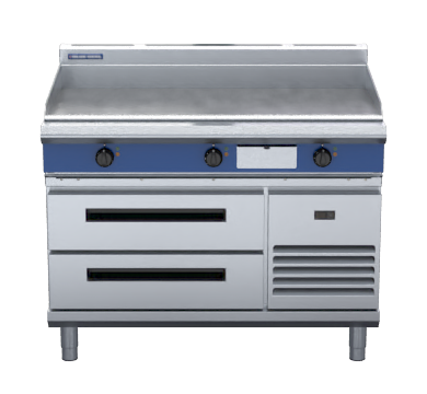 Blue Seal Evolution Series EP518-RB - 1200mm Electric Griddle Refrigerated Base