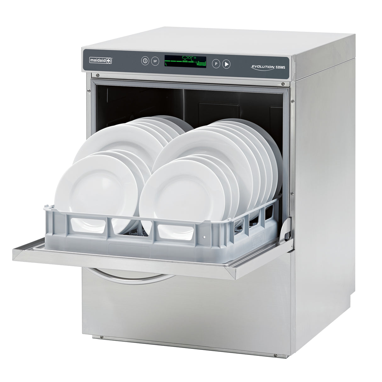 Maidaid Evolution EVO535WS Glasswasher 500mm Basket Built In Water Softener