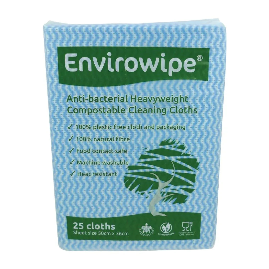 FA208 EcoTech Envirowipe Antibacterial Compostable Cleaning Cloths (25 Pack) - JD Catering Equipment Solutions Ltd