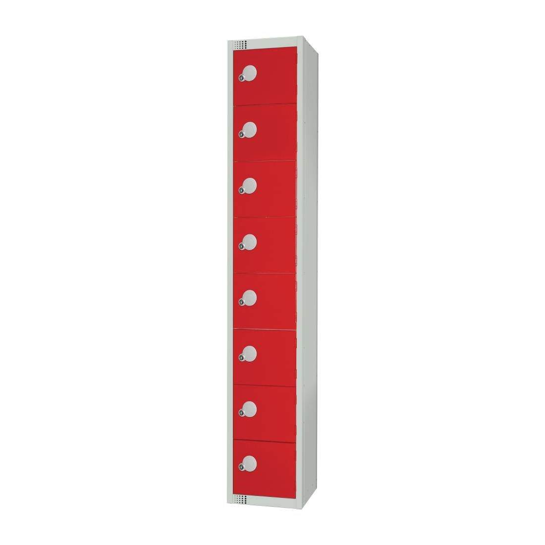 Elite Eight Door Coin Return Locker Red JD Catering Equipment Solutions Ltd