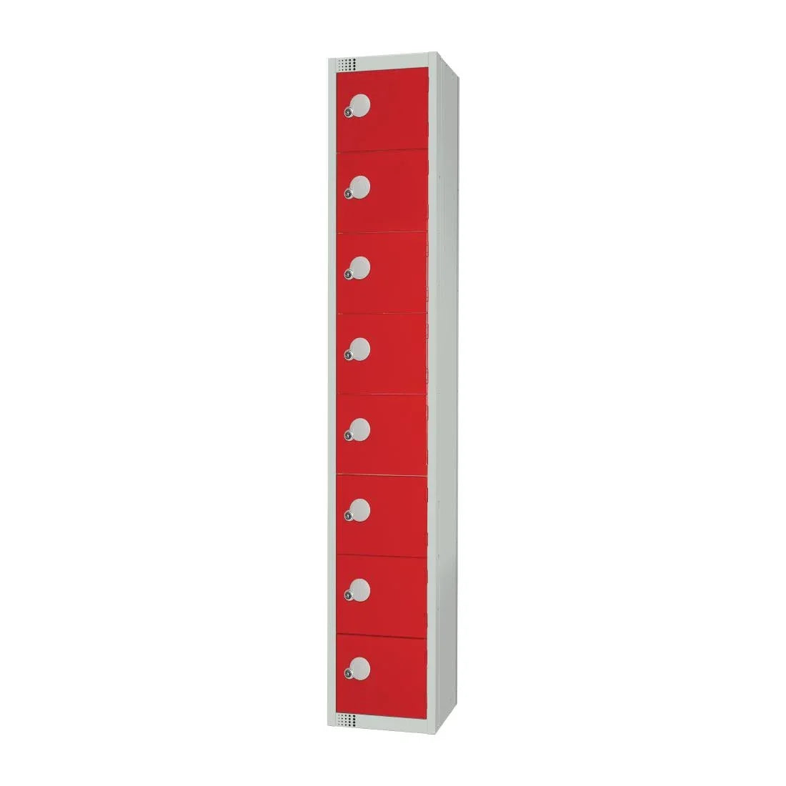 CE108-CN Elite Eight Door Coin Return Locker Red - JD Catering Equipment Solutions Ltd