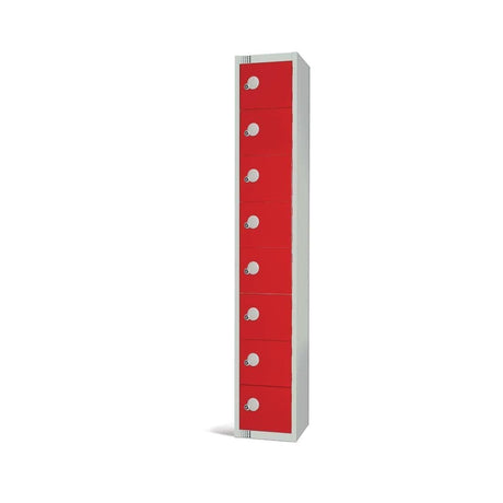Elite Eight Door Electronic Combination Locker with Sloping Top Red JD Catering Equipment Solutions Ltd