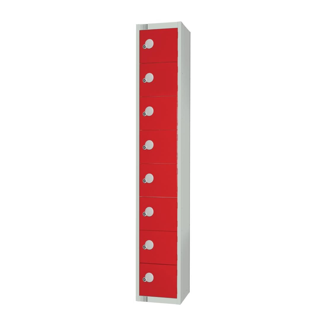 Elite Eight Door Padlock Locker Red JD Catering Equipment Solutions Ltd