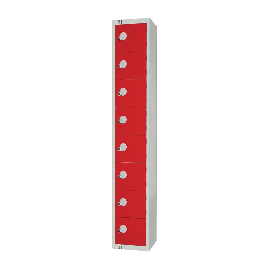 CE108-P Elite Eight Door Padlock Locker Red - JD Catering Equipment Solutions Ltd