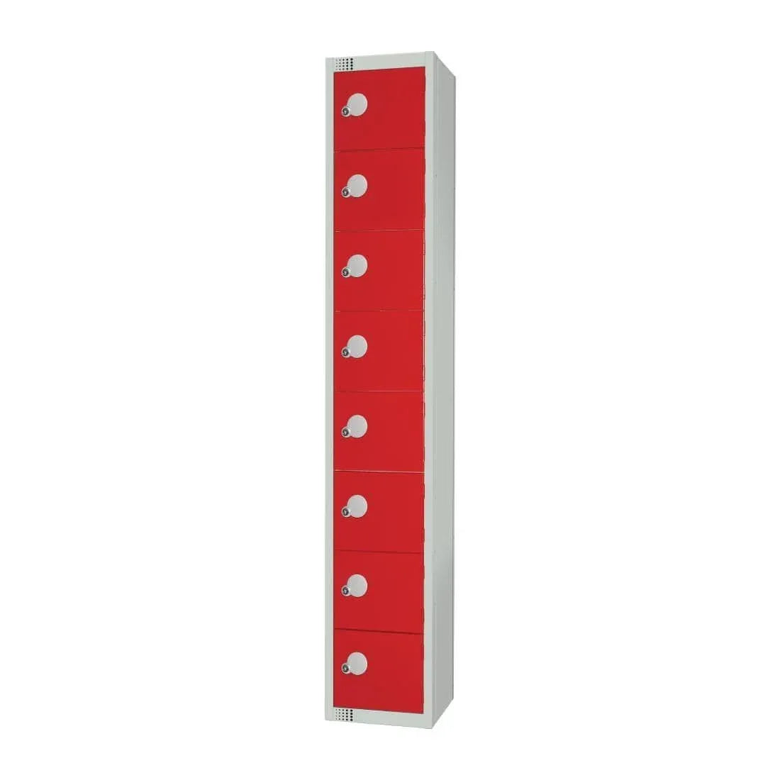 CE108-P Elite Eight Door Padlock Locker Red - JD Catering Equipment Solutions Ltd